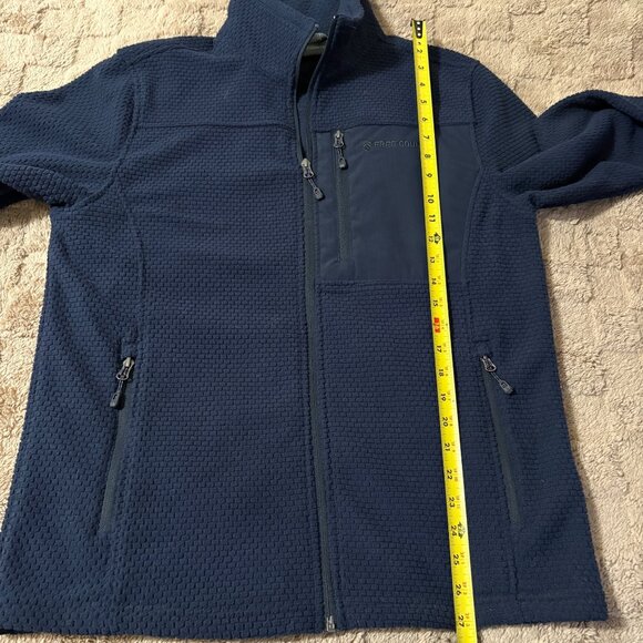 NWOT Mens Free Country Calabaza II Brick Fleece Full-Zip Jacket Navy S Small - Picture 8 of 9